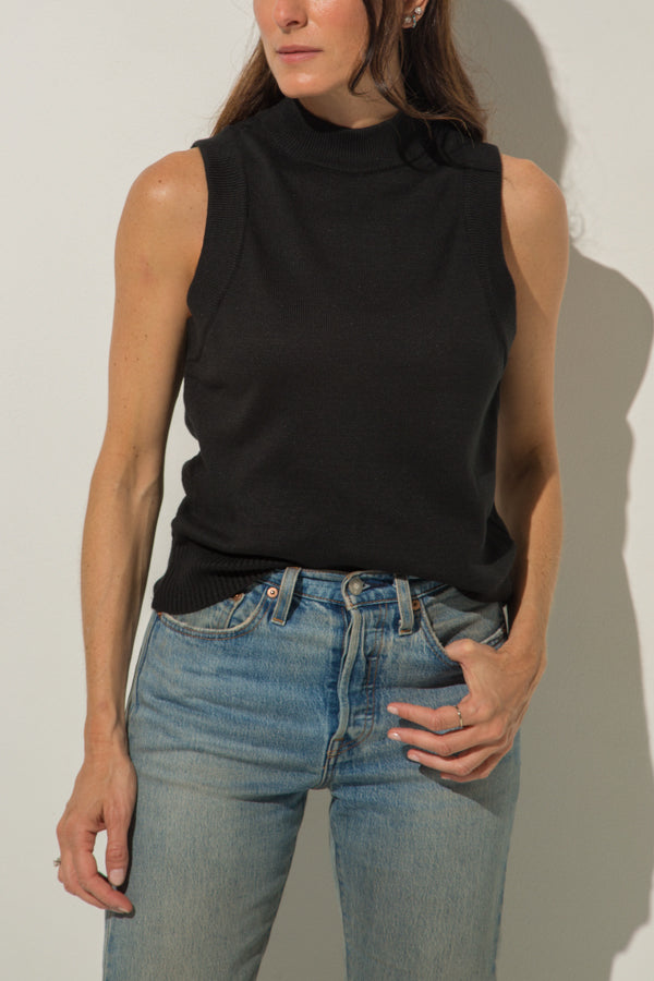 CLASSIC KNITTED TANK NEGRO