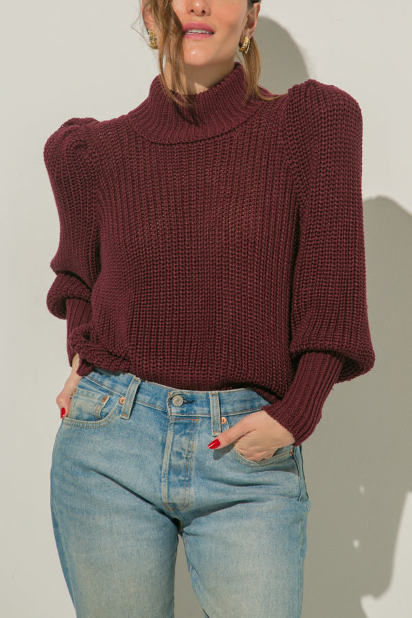 AMELIE WINE SWEATER